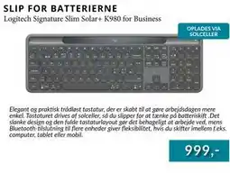 CBC Logitech Signature Slim Solar+ K980 for Business tilbud