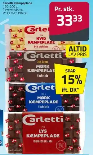 Fleggaard Carletti Kæmpeplade tilbud