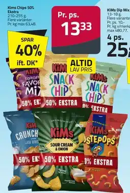 Fleggaard Kims Chips 50% Ekstra tilbud