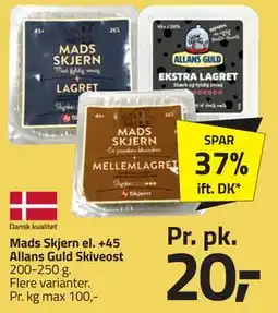Fleggaard Mads Skjern el. +45 Allans Guld Skiveost tilbud