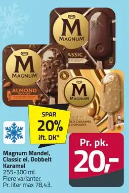 Fleggaard Magnum Mandel, Classic el. Dobbelt Karamel tilbud