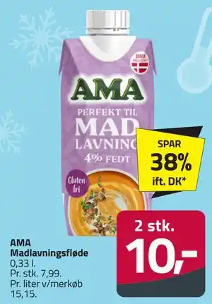 Fleggaard AMA Madlavningsfløde tilbud