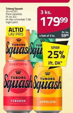 Fleggaard Tuborg Squash tilbud