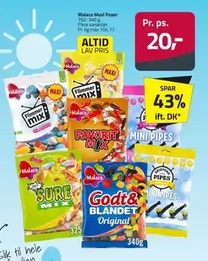 Fleggaard Malaco Maxi Poser tilbud