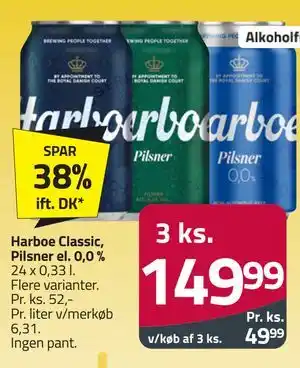 Fleggaard Harboe Classic, Pilsner el. 0,0 % tilbud