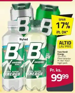 Fleggaard Faxe Kondi Energy tilbud