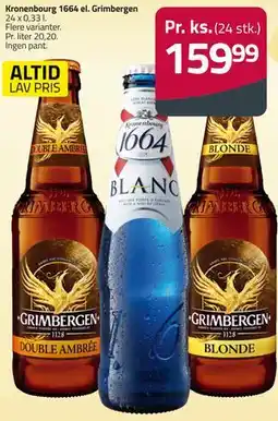 Fleggaard Kronenbourg 1664 el. Grimbergen tilbud
