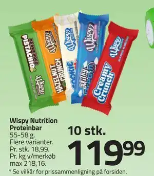Fleggaard Wispy Nutrition Proteinbar tilbud