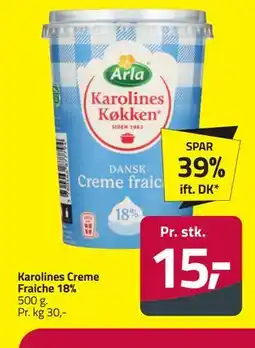 Fleggaard Karolines Creme Fraiche 18% tilbud