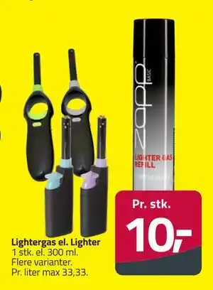 Fleggaard Lightergas el. Lighter tilbud