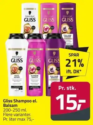 Fleggaard Gliss Shampoo el. Balsam tilbud