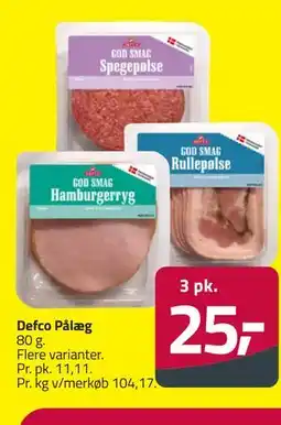 Fleggaard Defco Pålæg tilbud
