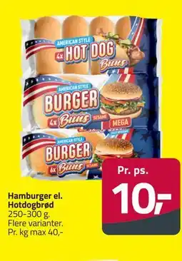 Fleggaard Hamburger el. Hotdogbrød tilbud