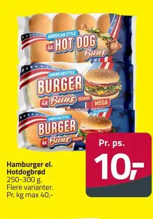 Fleggaard Hamburger el. Hotdogbrød tilbud