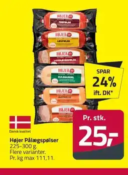 Fleggaard Højer Pålægspølser tilbud