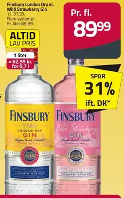 Fleggaard Finsbury London Dry el. Wild Strawberry Gin tilbud