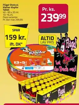 Fleggaard Flügel Shots el. Kleiner Klopfer Tablet tilbud