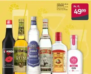 Fleggaard Vodka, Rom, Gin el. Lakridslikør tilbud