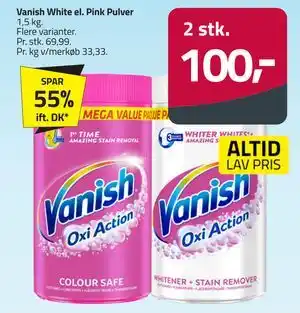Fleggaard Vanish White el. Pink Pulver tilbud