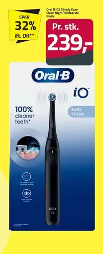 Fleggaard Oral B iO2 Simply Easy Clean Night Tandbørste Black tilbud