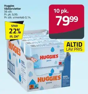 Fleggaard Huggies Vådservietter tilbud
