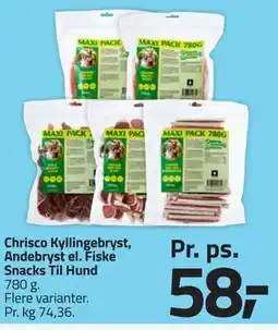Fleggaard Chrisco Kyllingebryst, Andebryst el. Fiske Snacks Til Hund tilbud