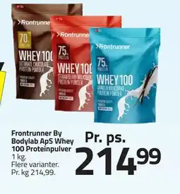 Fleggaard Frontrunner By Bodylab ApS Whey 100 Proteinpulver tilbud