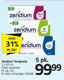 Fleggaard Zendium Tandpasta tilbud