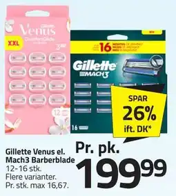 Fleggaard Gillette Venus el. Mach3 Barberblade tilbud