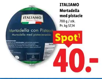 Lidl ITALIAMO Mortadella med pistacie tilbud