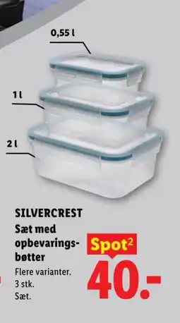 Lidl SILVERCREST Sæt med opbevarings- Spot² bøtter tilbud