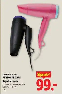Lidl Silvercrest personal care rejsehårtørrer tilbud