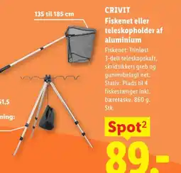 Lidl aluminium CRIVIT Fiskenet eller teleskopholder af tilbud