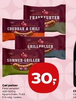 Kvickly Gøl pølser tilbud