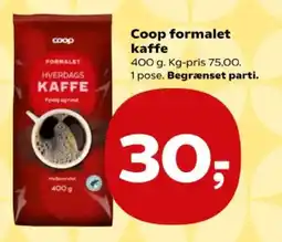 Kvickly Coop formalet kaffe tilbud