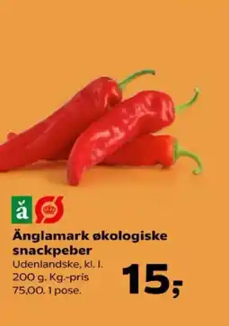 Kvickly Änglamark økologiske snackpeber tilbud