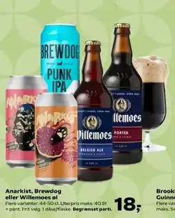 Kvickly Anarkist, Brewdog eller Willemoes øl tilbud