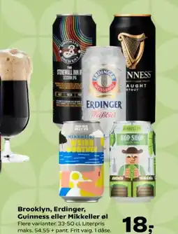 Kvickly Brooklyn, Erdinger, Guinness eller Mikkeller øl tilbud