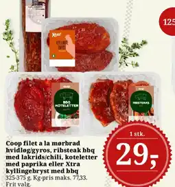 Dagli'Brugsen Coop filet / koteletter / kyllingebryst tilbud