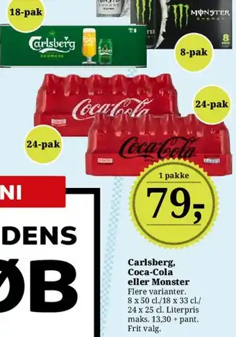 Carlsberg, Coca-Cola eller Monster