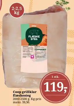 Dagli'Brugsen Coop grillklar flæskesteg tilbud