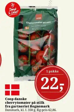 Dagli'Brugsen Coop danske cherrytomater på stilk fra gartneriet Regnemark tilbud