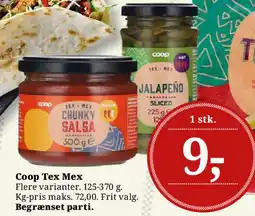 Dagli'Brugsen Coop Tex Mex (tortilla, salsa, jalapeño) tilbud