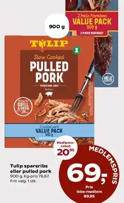 Dagli'Brugsen Tulip pulled pork / spare ribs tilbud