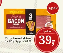 Dagli'Brugsen Tulip bacon i skiver tilbud