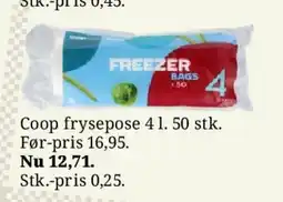 Dagli'Brugsen Coop frysepose 4 l. 50 stk. tilbud