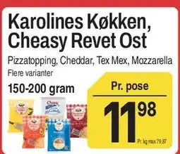 ABC Lavpris Karolines Køkken / Cheasy Revet Ost tilbud