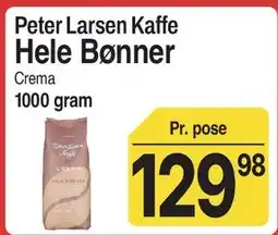 ABC Lavpris Peter Larsen Kaffe Hele Bønner - Crema tilbud