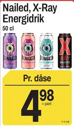 ABC Lavpris Nailed / X-Ray energidrik tilbud