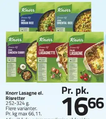 Fleggaard Knorr Lasagne / Risretter tilbud